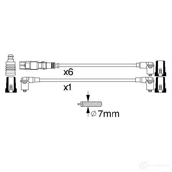 Высоковольтные провода зажигания, комплект BOSCH B 301 UPC1RPT 335409 0986356301