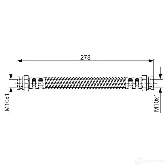 Тормозной шланг BOSCH AX4UA B H856 353187 1987476850