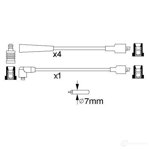 Высоковольтные провода зажигания, комплект BOSCH 0986357131 335788 9S2A0W B 131