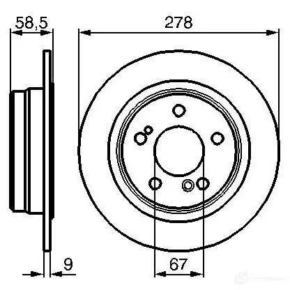 Тормозной диск BOSCH BD487 0986478565 339020 E1 90 R - 02C0357/0132