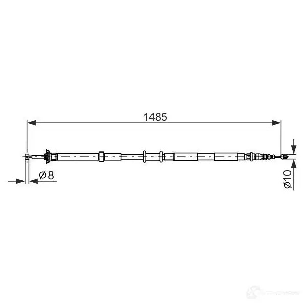 Трос ручника, стояночного тормоза BOSCH 1987477971 354056 GCMY3L B C805