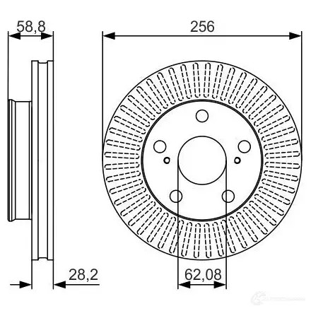 Тормозной диск BOSCH 0986479152 339429 BD16 45 IX3RUF