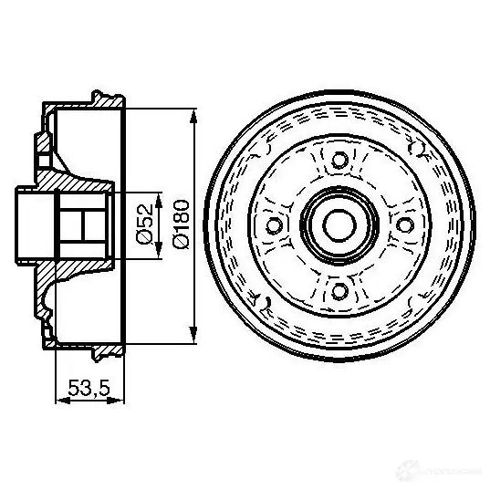 Тормозной барабан BOSCH 338515 8M1EG5Z 0986477112 DB18 6