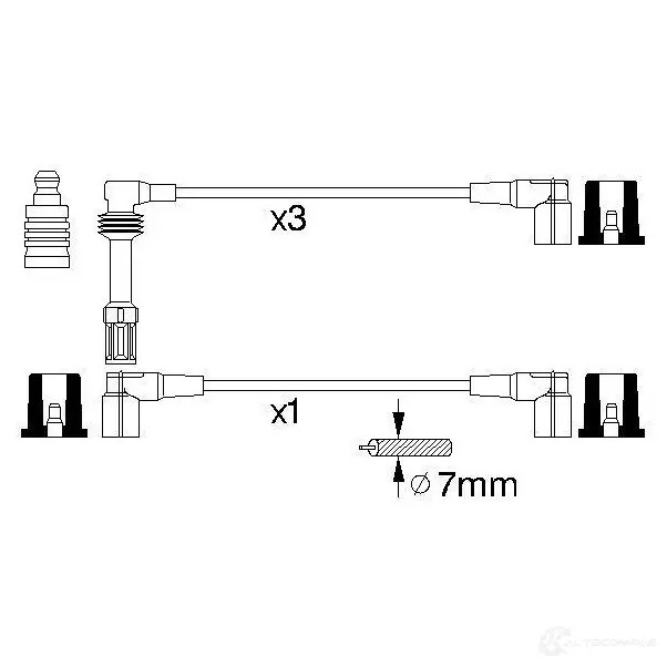 Высоковольтные провода зажигания, комплект BOSCH NIO60 ES 844 0356912844 324928