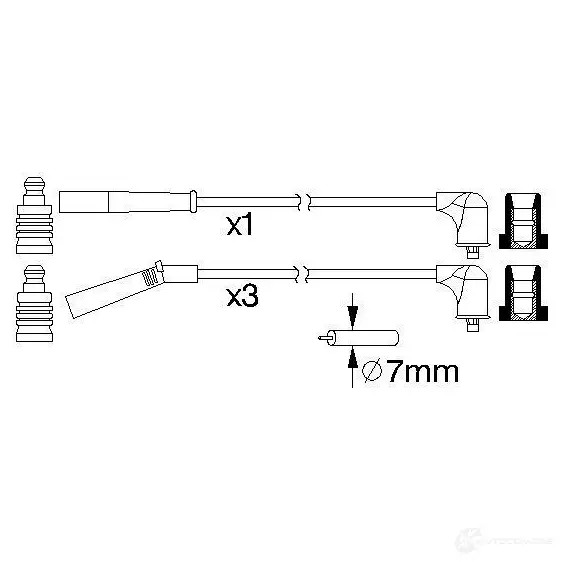 Высоковольтные провода зажигания, комплект BOSCH 0986357215 335867 B 215 UJGUZ4Z