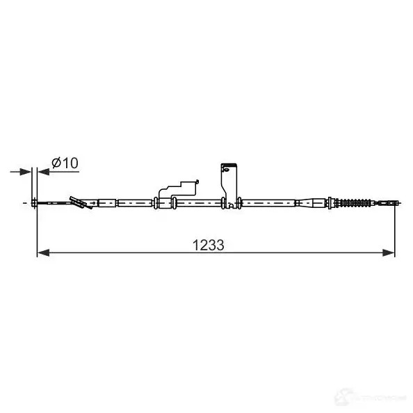Трос ручника, стояночного тормоза BOSCH 1437241220 YACJN1 C 1987482906