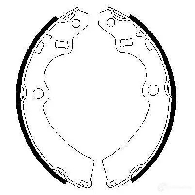 Барабанные тормозные колодки, комплект BOSCH B S677 341573 0986487427 EEK44