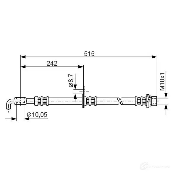 Тормозной шланг BOSCH B H1448 353153 1987476780 IAIXT