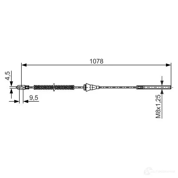 Трос ручника, стояночного тормоза BOSCH T4AT0 BC 218 1987477310 353513