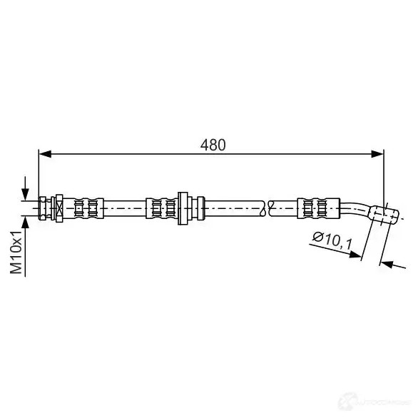 Тормозной шланг BOSCH B H957 1987481065 JUCOZVN 354183