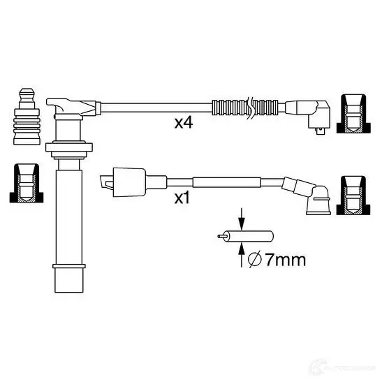Высоковольтные провода зажигания, комплект BOSCH 335928 DD8QNV5 B 280 0986357280