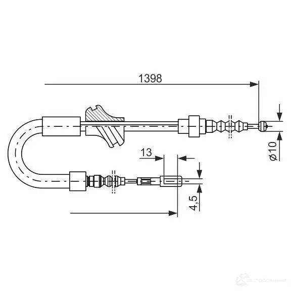 Трос ручника, стояночного тормоза BOSCH DGHTTQD 1987477200 353441 B C163