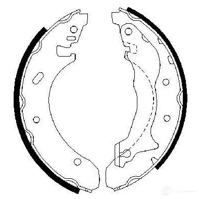 Барабанные тормозные колодки, комплект BOSCH B S580 75ZXL 0986487330 341518