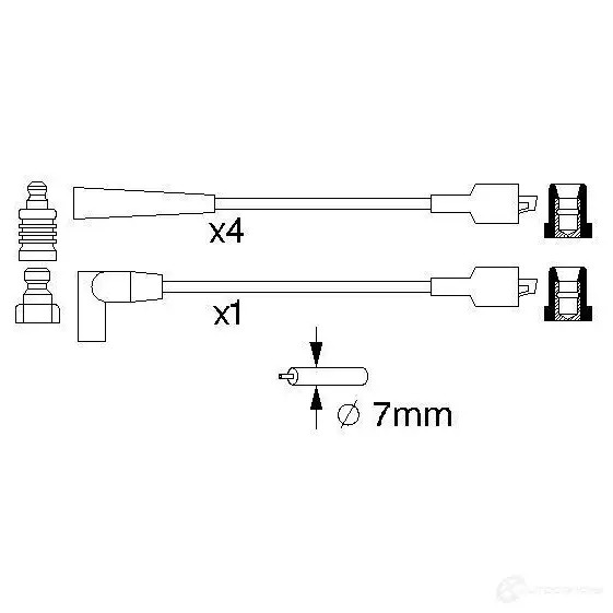 Высоковольтные провода зажигания, комплект BOSCH 335770 0986357101 B 101 G6WK7