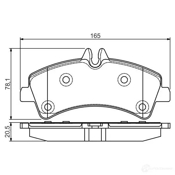 Тормозные колодки, комплект BOSCH 342666 0986495099 BP1555 29217
