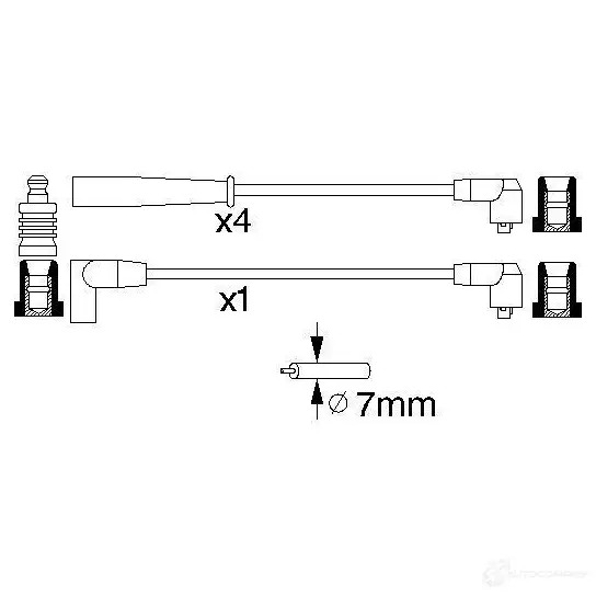 Высоковольтные провода зажигания, комплект BOSCH 335554 1A47S 0986356763 B 763