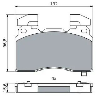 Тормозные колодки, комплект BOSCH 0986424894 20O MCXW 1438405534