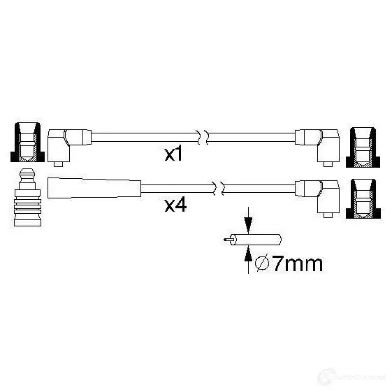 Высоковольтные провода зажигания, комплект BOSCH 0986357216 83IV4 B 216 335868