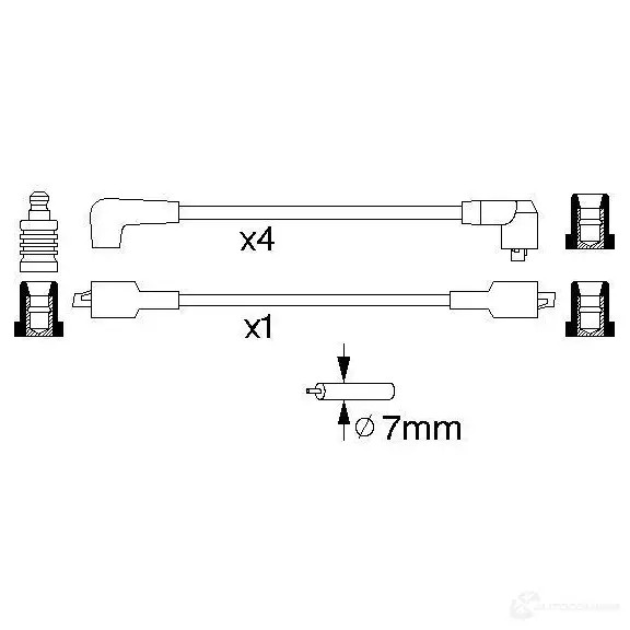 Высоковольтные провода зажигания, комплект BOSCH B 095 EIFND0 0986357095 335767
