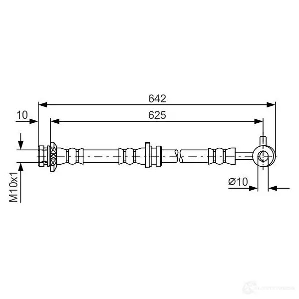Тормозной шланг BOSCH B H1457 GWKY2 354666 1987481573