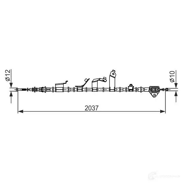 Трос ручника, стояночного тормоза BOSCH 18KBE NQ 1987482860 1437241280