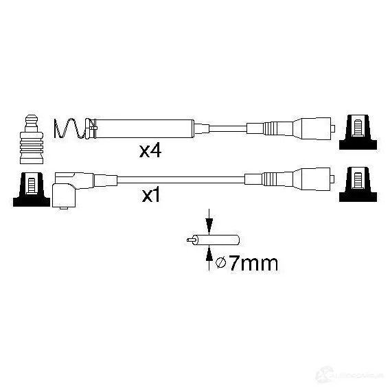 Высоковольтные провода зажигания, комплект BOSCH 1193471439 NBWM99 B 771 0986356771
