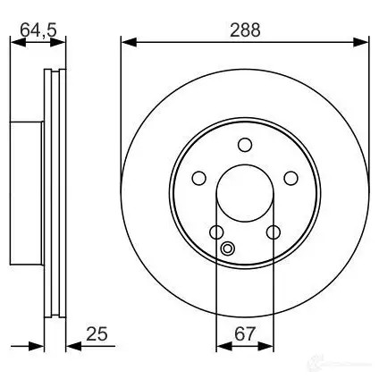 Тормозной диск BOSCH 0986479s83 YZSO7 BD197 1 340479