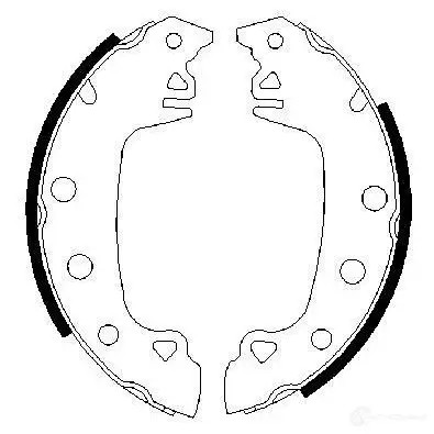 Барабанные тормозные колодки, комплект BOSCH 0986487541 B S791 0W7G3O2 6016014