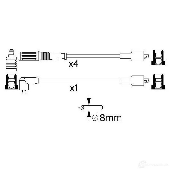 Высоковольтные провода зажигания, комплект BOSCH 0986357113 B 113 335772 O4HEYAR