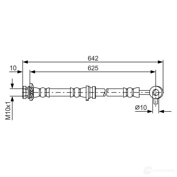 Тормозной шланг BOSCH 1987481572 5DEA7N BH14 56 354665