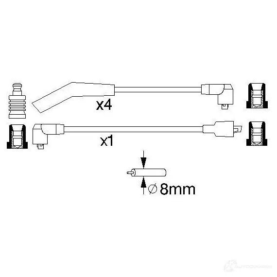 Высоковольтные провода зажигания, комплект BOSCH 0986356963 B 963 335718 1UGJQ9