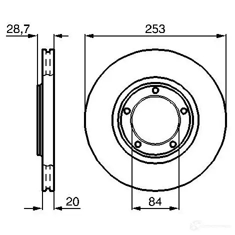 Тормозной диск BOSCH 0986478664 RZTKT B D580 339101
