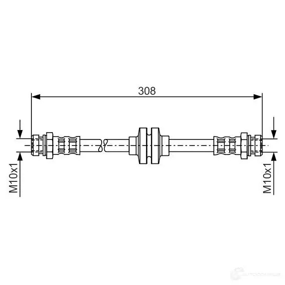 Тормозной шланг BOSCH 354297 4ECH6 BH107 7 1987481185