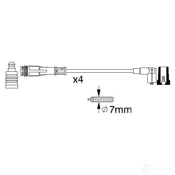Высоковольтные провода зажигания, комплект BOSCH ES 881 M7R3X 0356912881 324942
