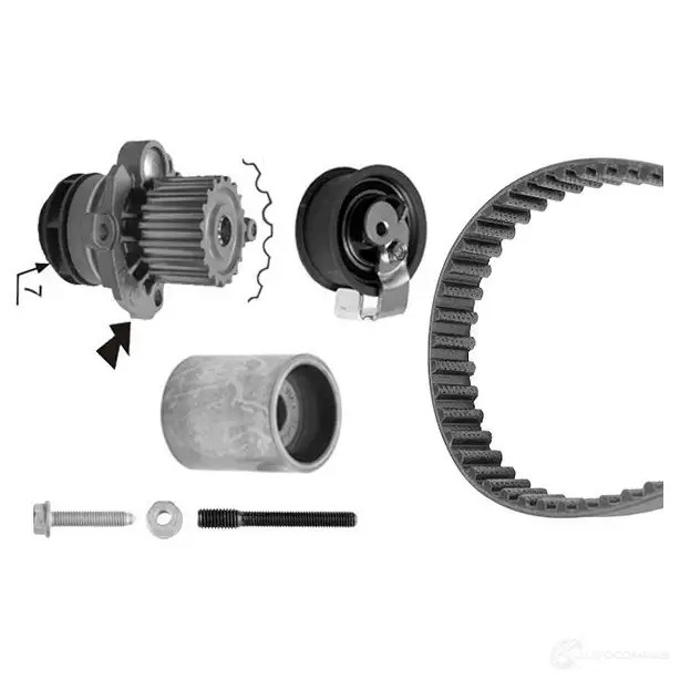 Комплект ремня грм с водяным насосом BOSCH 356199 1987946416 JZXK7G WASSERPUMPEN- SET