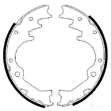 Барабанные тормозные колодки, комплект BOSCH 341575 BS6 85 UBQQ87 0986487435