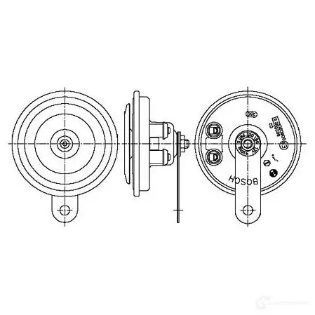 Пневматический звуковой сигнал BOSCH 3BA 99M0 0320043806 3165141031461 323343