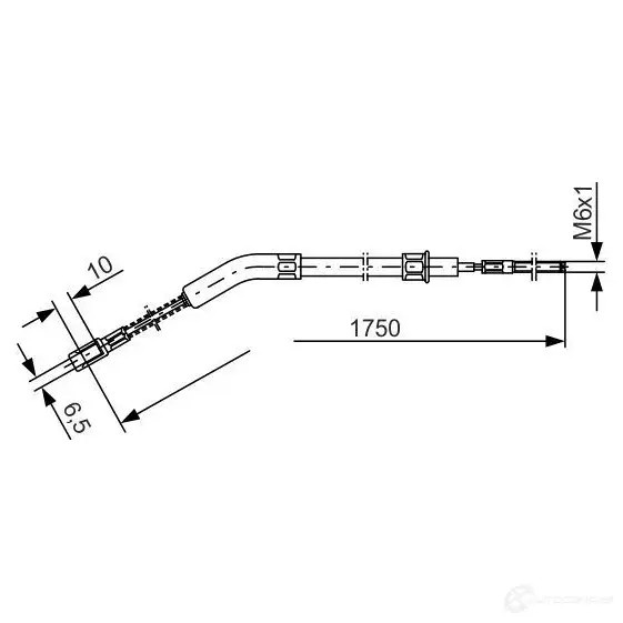 Трос ручника, стояночного тормоза BOSCH 353325 OA19KL BC 030 1987477036