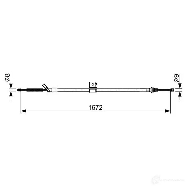 Трос ручника, стояночного тормоза BOSCH BC26 30 4PIEB 355625 1987482630