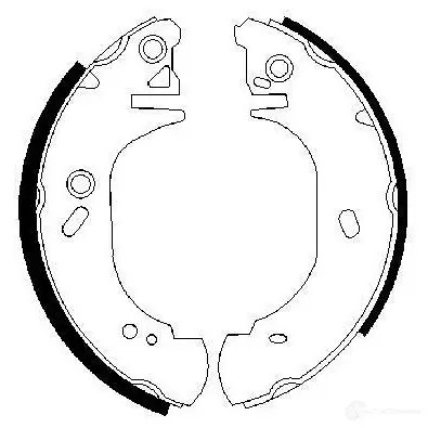 Барабанные тормозные колодки, комплект BOSCH YK66SA 0986487401 341562 BS 651