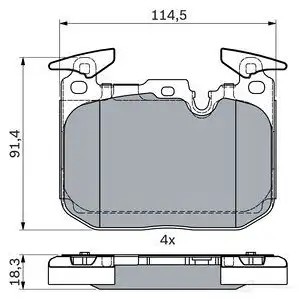 Тормозные колодки, комплект BOSCH DG ESB2 1437243496 0986494947