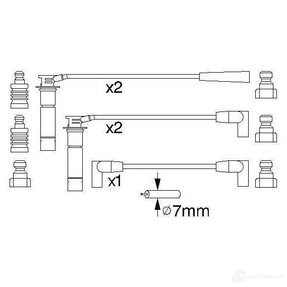 Высоковольтные провода зажигания, комплект BOSCH K9FVCM7 B 845 335628 0986356845