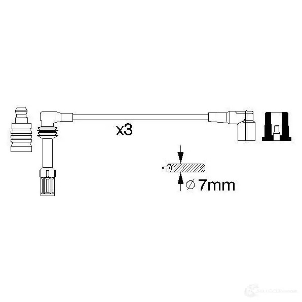 Высоковольтные провода зажигания, комплект BOSCH ZOI427 0356912947 324987 ES 947