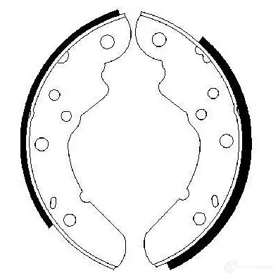 Барабанные тормозные колодки, комплект BOSCH 0986487471 YCAWV BS72 1 341591