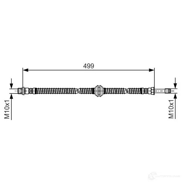 Тормозной шланг BOSCH 1193508831 1987481a03 BH 1891 RYW5FS