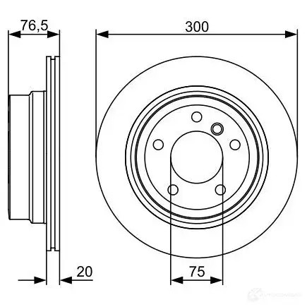 Тормозной диск BOSCH 3PBEVN7 BD 1355 339733 0986479496