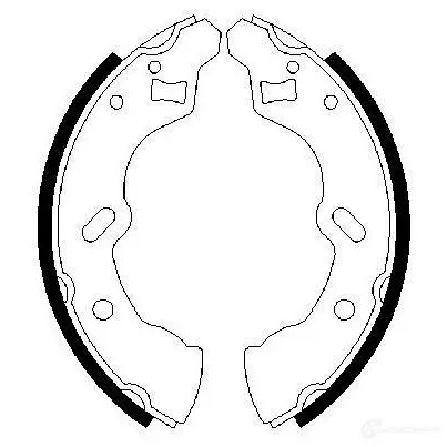 Барабанные тормозные колодки, комплект BOSCH 9 0R-011300/215 0986487587 BS829 341655