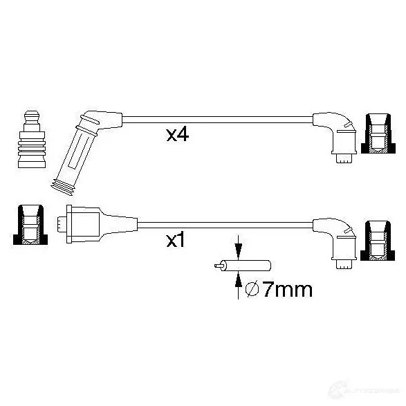 Высоковольтные провода зажигания, комплект BOSCH CJE9C B 990 0986356990 335735