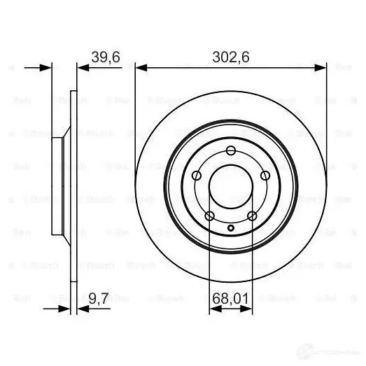 Тормозной диск BOSCH YLFF4 0986479c28 340249 BD 2167