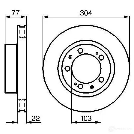 Тормозной диск BOSCH 338896 B D340 0986478409 QR2O38